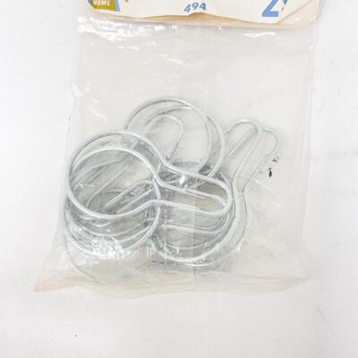 VINTAGE CHROME SHOWER CURTAIN RINGS (12)