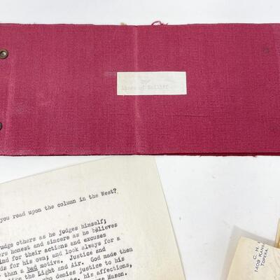 SCOTTISH KNIGHTS OF ST. ANDREW FREEMASON ASSORTED PAPERS
