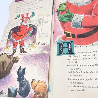 1958 WHITMAN â€œNIGHT BEFORE CHRISTMASâ€ LARGE CHRISTMAS PICTURE BOOK