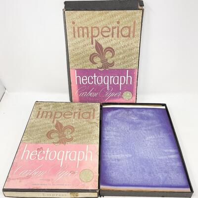 VINTAGE IMPERIAL HECTOGRAPH CARBON PAPER LOT
