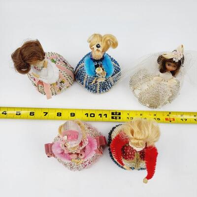 WALCO VINTAGE HAND BEADED DOLLS 5PC