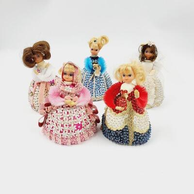 WALCO VINTAGE HAND BEADED DOLLS 5PC
