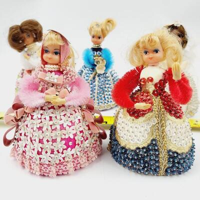 WALCO VINTAGE HAND BEADED DOLLS 5PC