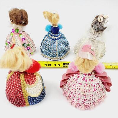WALCO VINTAGE HAND BEADED DOLLS 5PC