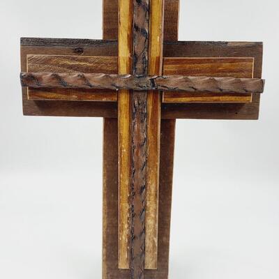 WOODEN & METAL CROSS