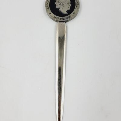 KANSAS EISENHOWER CENTENNIAL LETTER OPENER - METAL