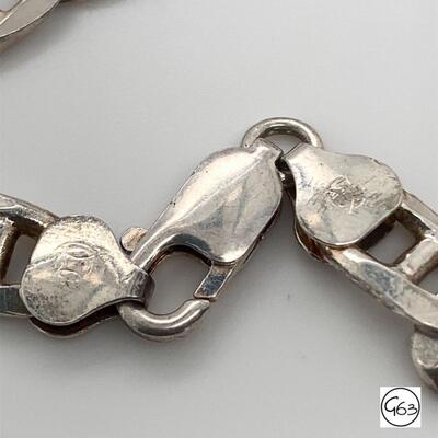Italian Sterling Silver Anchor Chain Bracelet