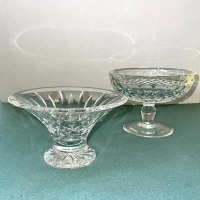 AA  WATERFORD CRYSTAL CANDY DISH & PEDESTAL COMPOTE ETCHED MK IRELAND