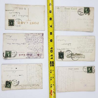 EARLY PEOPLE POSTCARDS 6 PC