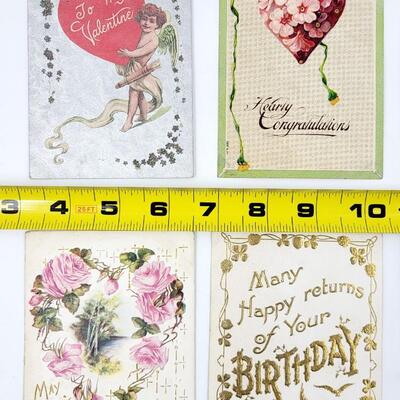 EARLY HOLIDAY POSTCARDS 8 PC #2