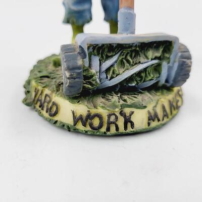 FROG LAWNMOWING FIGURINE