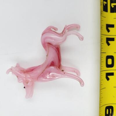 MINIATURE PINK GLASS DEER?