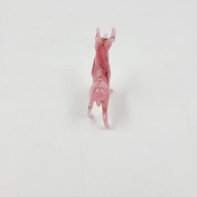MINIATURE PINK GLASS DEER?