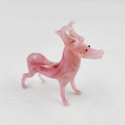 MINIATURE PINK GLASS DEER?