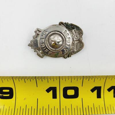 SMALL METAL DEPUTY SHERIFF BADGE