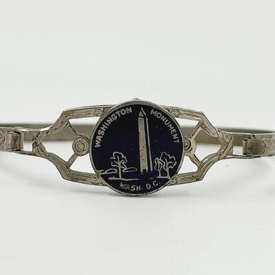 VINTAGE SILVER TONED WASHINGTON MONUMENT BRACELET