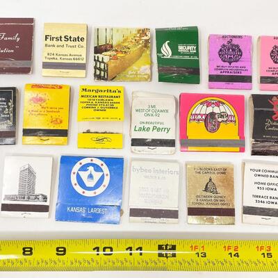 VINTAGE ASSORTED MATCHBOOKS - NE KANSAS