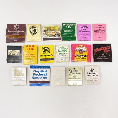 VINTAGE ASSORTED MATCHBOOKS - NE KANSAS