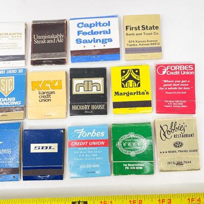 VINTAGE ASSORTED MATCHBOOKS - TOPEKA KANSAS