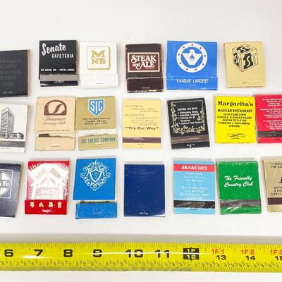 VINTAGE ASSORTED MATCHBOOKS - TOPEKA KANSAS