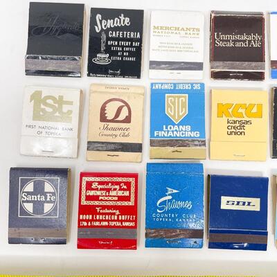 VINTAGE ASSORTED MATCHBOOKS - TOPEKA KANSAS