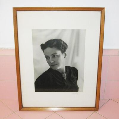 MS MCM Portrait of a Lady Vintage 1950s Photograph Signed by Artist