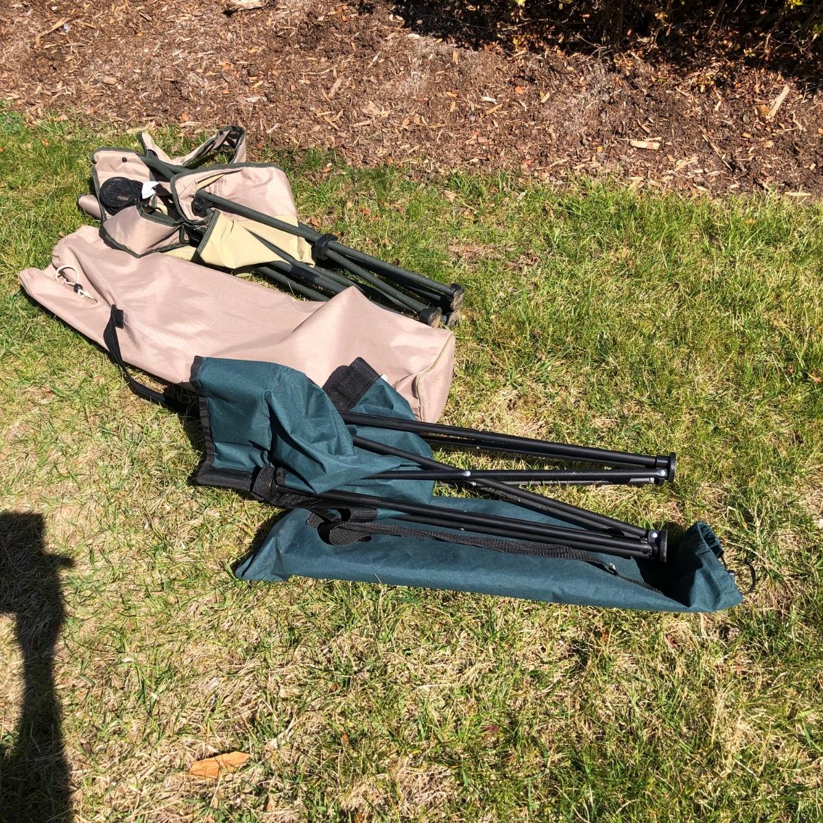 Northwest Territory Folding Lawn Chair w Side table More G KM EstateSales