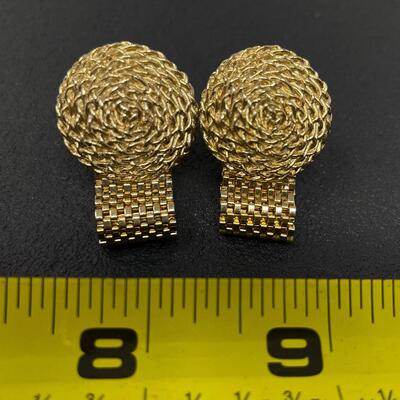 VINTAGE SWANK GOLD-TONED CUFF LINKS & TIE CLIP
