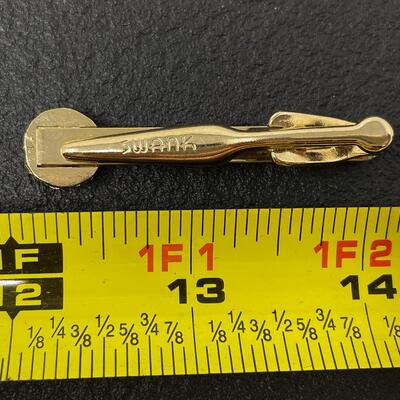 VINTAGE SWANK GOLD-TONED CUFF LINKS & TIE CLIP