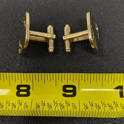 VINTAGE FILIGREE SQUARE GOLD-TONED CUFF LINKS