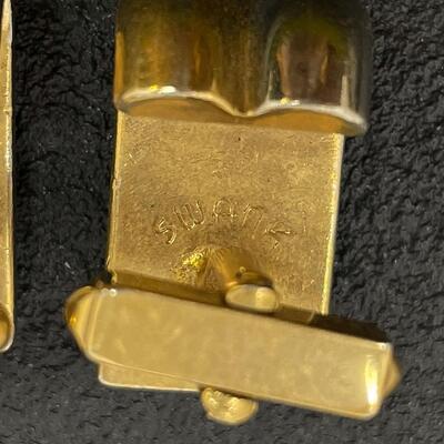 VINTAGE SWANK GOLD & SILVER-TONED CUFF LINKS