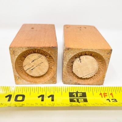 VINTAGE 3â€ WOODEN ROOSTER SALT & PEPPER SHAKERS