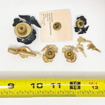 ASSORTED MILITARY PINS & CLIPS