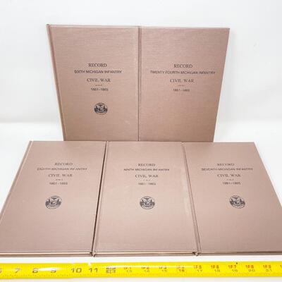 MICHIGAN INFANTRY CIVIL WAR BOOKS - 5 VOLUMES