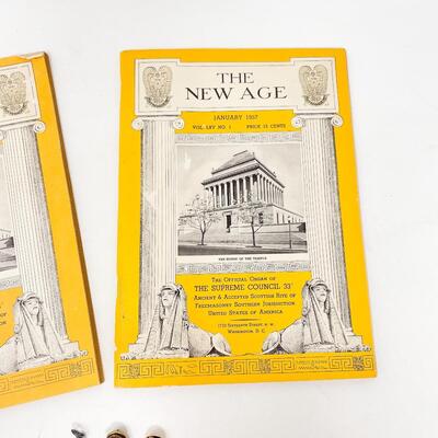 SCOTTISH KNIGHTS/FREEMASON BOOKLETS & PINS LOT