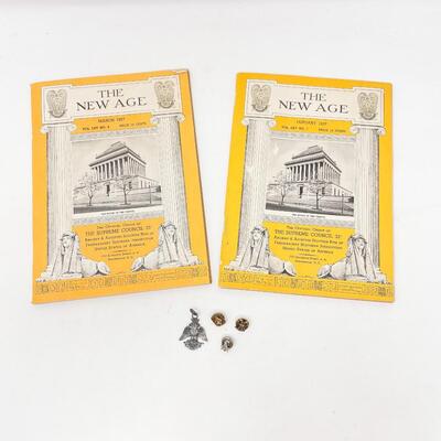 SCOTTISH KNIGHTS/FREEMASON BOOKLETS & PINS LOT