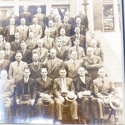VINTAGE PHOTOGRAPH OF BUSINESSMEN - ATSF RAILWAY?