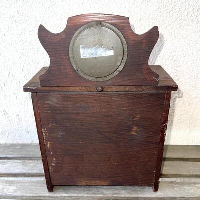 AA  ANTIQUE WOOD DOLL DRESS W/MIRROR