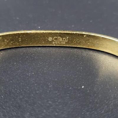 CIANI STERLING UNDER GOLD VINTAGE BRACELET