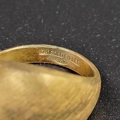 VERY NICE 10K GOLD FILLED DESIGNER RING SIZE 6.5