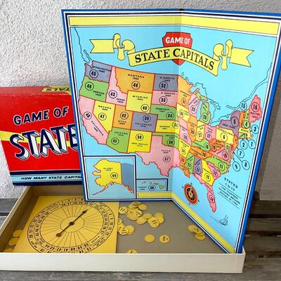 AA  VINTAGE GAMES & PUZZEL STATES CAPITALS BAZOOKA PIN BALL