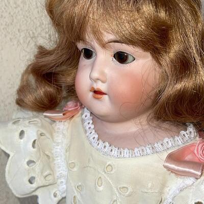 AA ANTIQUE GERMAN BISQUE DOLL REDRESSED NEW WIG MARKED MAJESTIC