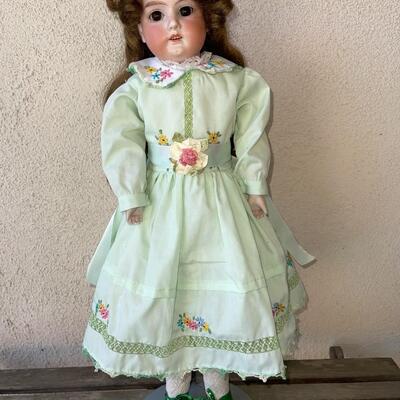 AA  ANTIQUE GERMAN BISQUE DOLL REDRESSED A&M 370