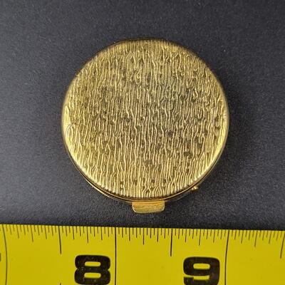 GOLD TONED METAL PILL CASE
