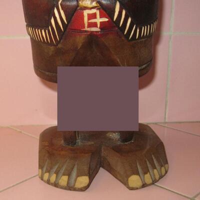 MS Naughty Tiki Native Bar Toy Risque Hand Made Wood 8" tall