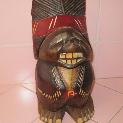 MS Naughty Tiki Native Bar Toy Risque Hand Made Wood 8" tall