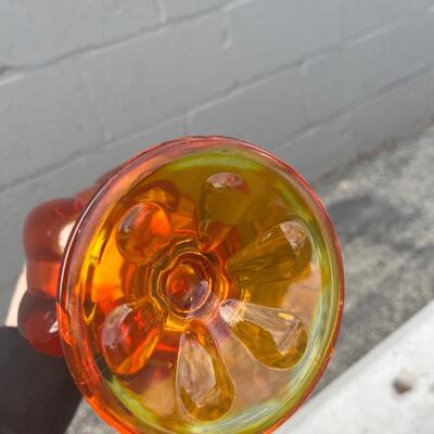 Vintage LE Smith swing vase