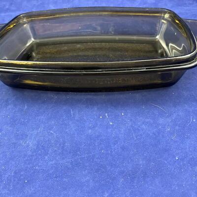 Oblong glass baker cover  visionware?