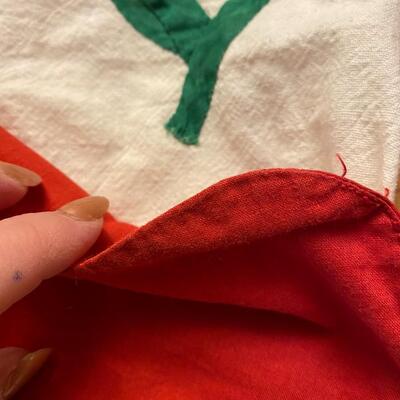 Vintage Red and White Apple [ockets Apron Smock homemade tea towel material