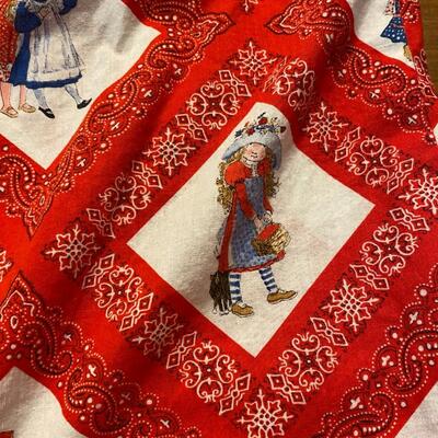 Red Vintage Holly Hobby Smock Apron Handmade